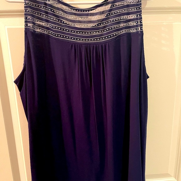 3X navy blue and white patterned shirt - Picture 2 of 3